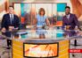 Gayle King on the CBS Mornings set at the anchor desk